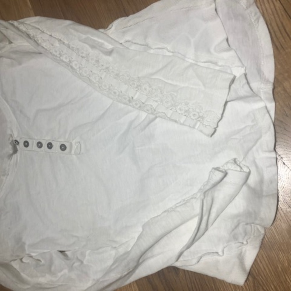 Free People white lace shirt